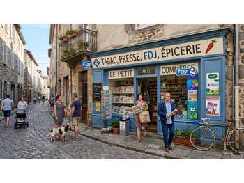 AV tabac presse FDJ épicerie murs et fonds 63