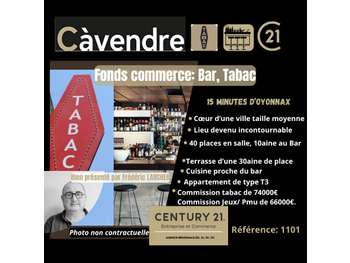 Vente bar tabac FDJ PMU proche d' Oyonnax