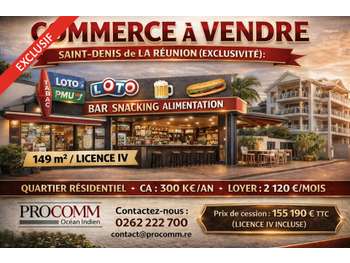 Bar tabac snack alimentation à vendre Saint-Denis