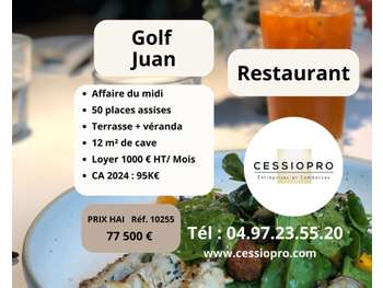 Vente restaurant du midi idéal couple Golfe Juan