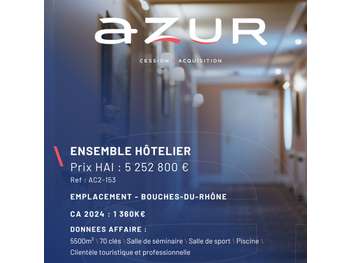 VENTE Ensemble hôtelier murs et titres 70 clés