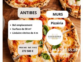 A vendre pizzéria, murs et fonds au Golfe-Juan