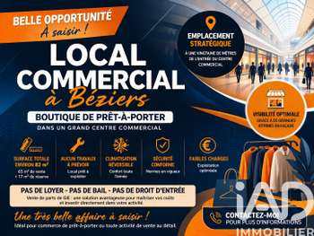 Vente boutique  82m² centre commercial à Béziers