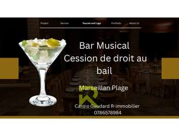 Vente bar musical empl premium à Marseillan Plage