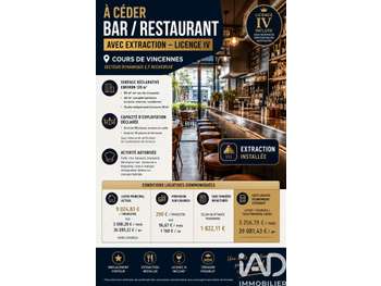Vente bar restaurant à Paris Cours de Vincennes