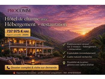 Hôtel restaurant de 500m² à vendre à Saint Benoit