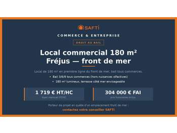 Droit au bail 180 m², front de mer Fréjus