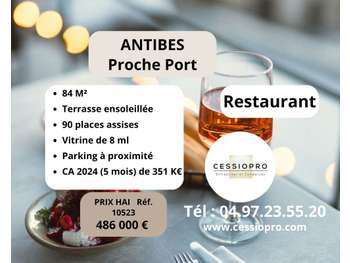 Vente restaurant terrasse proche du port Antibes
