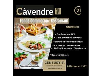 Cède restaurant en cité viticole d'Arbois empl n°1