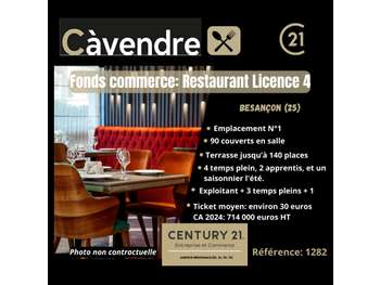 Vente restaurant en zone d'activité de Besançon