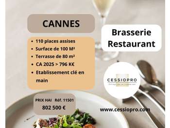 Vente brasserie restaurant lic IV terrasse Cannes