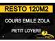 Vend restaurant de 120m² Villeurbanne axe passant