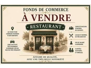 Vente restaurant 80 couverts à La Roche-sur-Yon