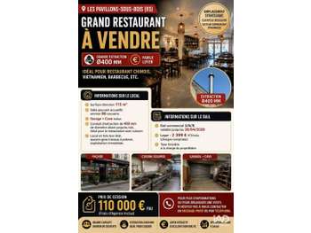 Restaurant à Les Pavillons-sous-Bois