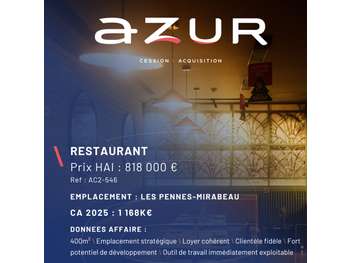 VENTE Restaurant aux Pennes Mirabeau