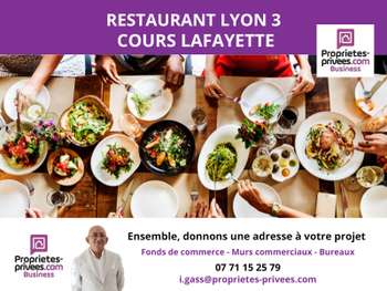 Vente restaurant 60 couverts terrasse à Lyon 03