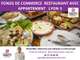Vente restaurant 85 couverts terrasse Lyon 69003