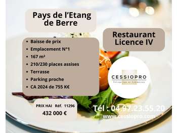 Vente restaurant Lic IV 137m² empl N°1 Martigues