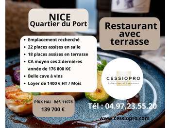 AV restaurant terrasse empl recherché Nice Port