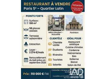 Vente restaurant avec extraction à Paris 75005