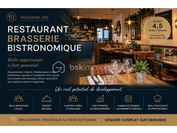 Vente restaurant brasserie bistronomique à Poussan