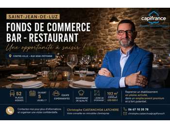 Bar restaurant à vendre à Saint Jean de Luz centre