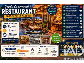 Vente restaurant empl N°1 à Saint-Pierre-la-Mer