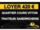 Vente local restauration rapide 38m² à Lyon 69006