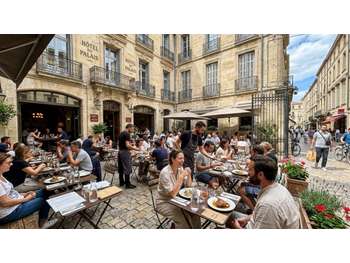 Murs et fonds bel hôtel restaurant à Montpellier