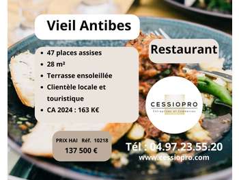 Cède restaurant terrasse ensoleillée Vieil Antibes