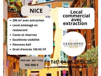 À céder local 290m² avec extraction à Nice