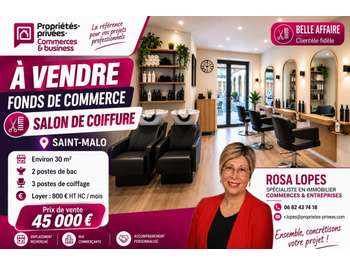 AV salon de coiffure excellente visibilité St Malo