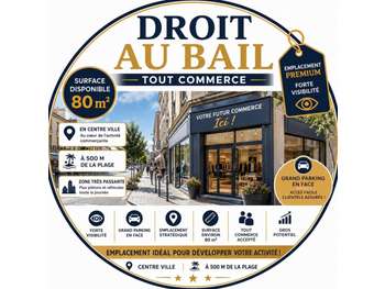Cession droit au bail bar 80m² aux Sables d'Olonne