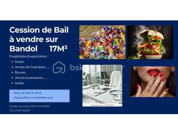 Cession de bail local commercial de 17m² à Bandol