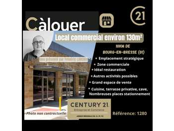 Local 130m² avec terrasse à 10km de Bourg