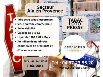 AV très beau tabac loto presse ZAC secteur Aix