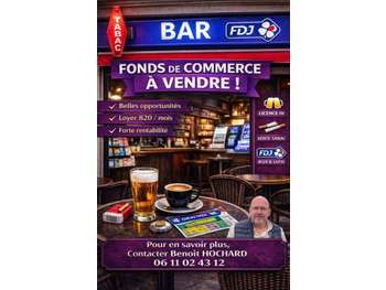 Vente bar Tabac Loto FDJ en centre village du Var