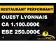 AV restaurant clé en main CA 1.1M Ouest Lyonnais