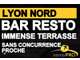 Vente bar restaurant immense terrasse Nord Lyon