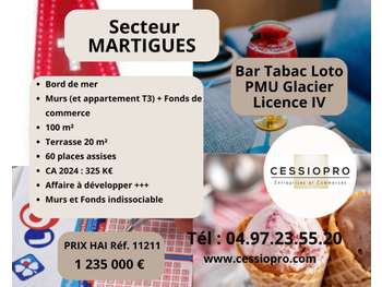 Vente très beau bar tabac loto PMU bord de mer 13