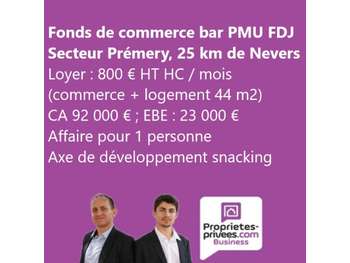 Vente bar PMU FDJ sur route passagère à Nevers