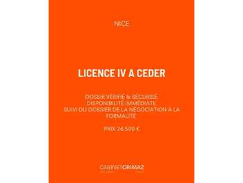 Vente licence IV débit de boissons à Nice