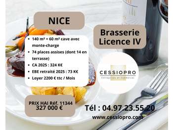Reprise brasserie licence IV clés en main à Nice