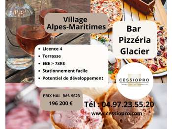 Vente bar pizzeria licence IV terrasse à Pegomas