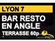 Vend bar restaurant d'angle avec terrasse à Lyon
