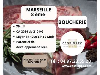 Vente boucherie dernier ca 210k€ à Marseille 8