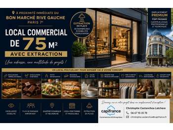 Local 75m² empl premium Bon Marché Rive Gauche