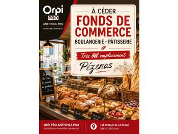 Cède boulangerie-pâtisserie-snack empl N°1 Pezenas