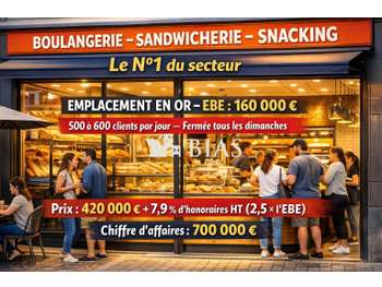 Vente boulangerie sandwicherie snacking dept 76