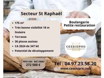 Vente boulangerie petite restauration à St Raphaël